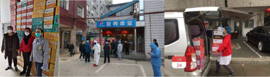 圖片說明：康師傅向武漢市普仁醫(yī)院、武昌醫(yī)院、華潤武鋼總醫(yī)院捐贈物資